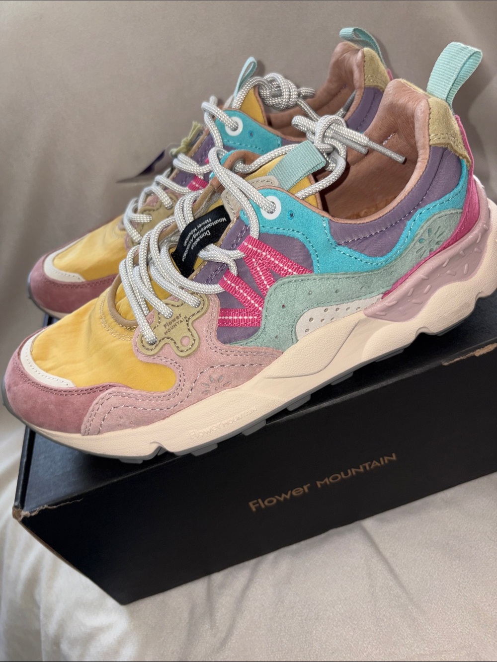 NWT Flower Mountain Yamano 3 Sneaker in Pink-Ocher-Light Pink - Picture 13 of 16